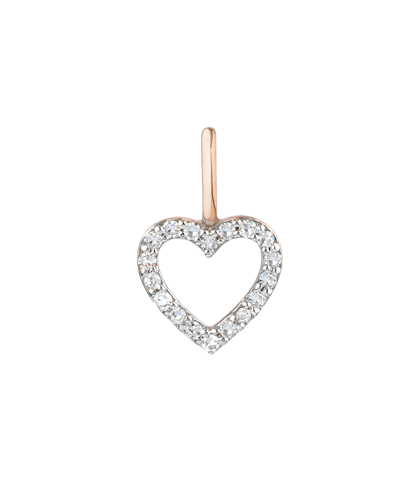 Gold pendant with diamond "Heart"