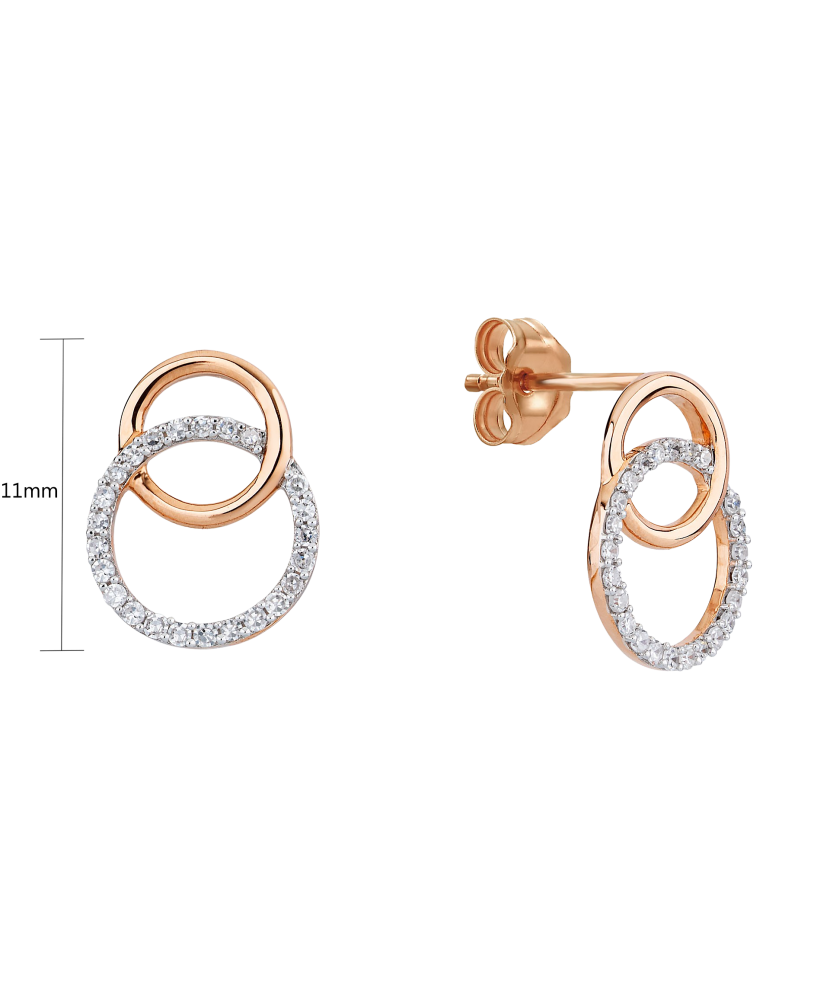 Gold earrings with diamonds