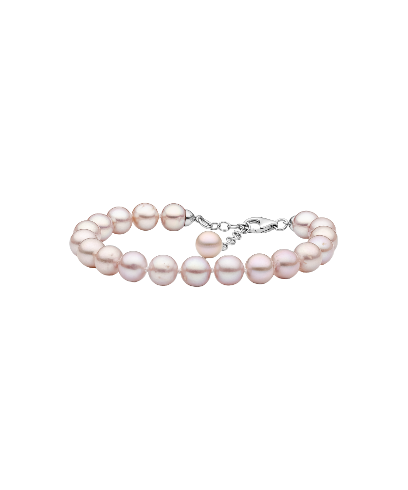 Pearl bracelet with silver
