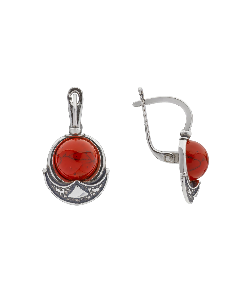 Sterling silver earrings with corals