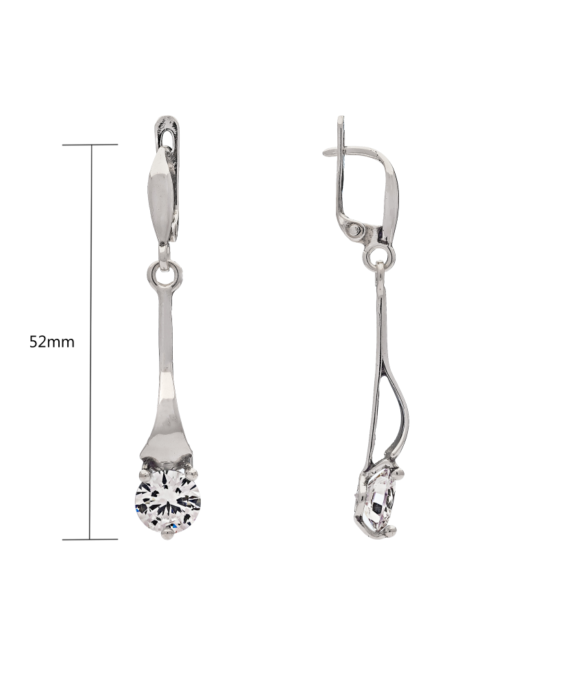 Sterling silver earrings with zirconium