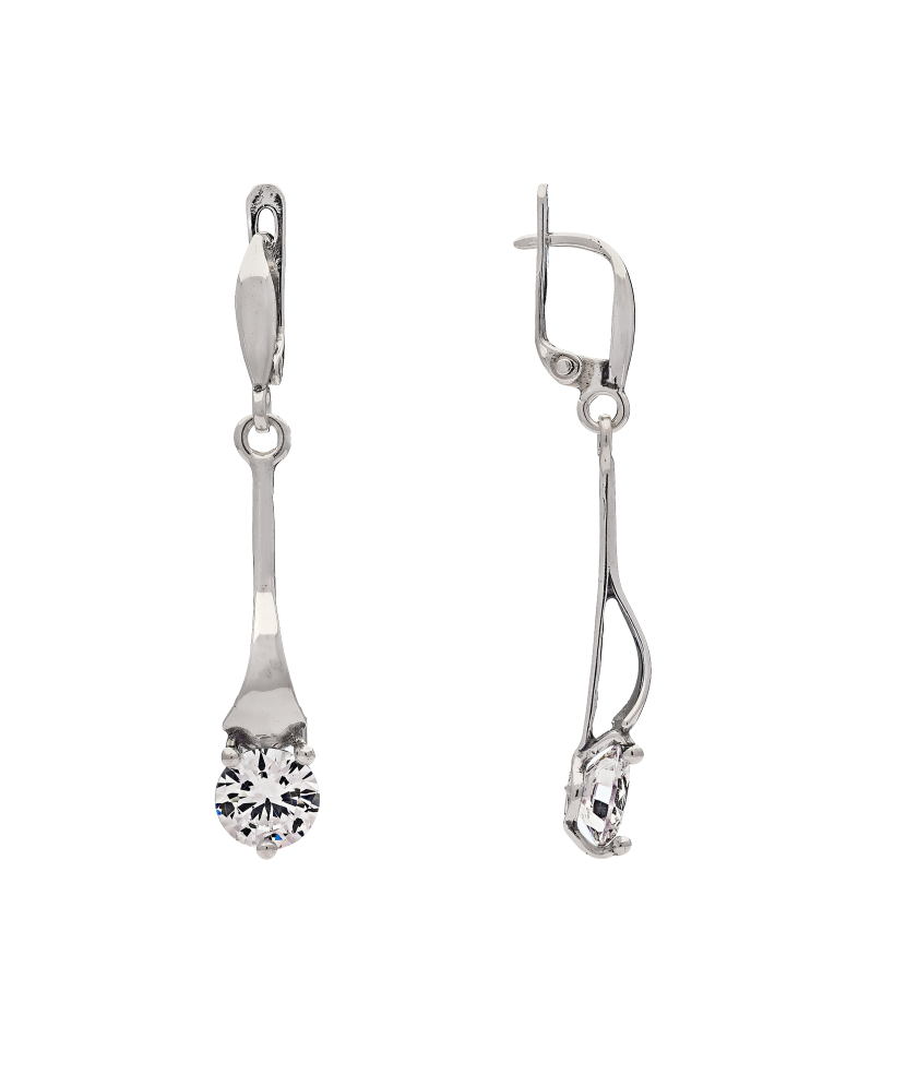 Sterling silver earrings with zirconium