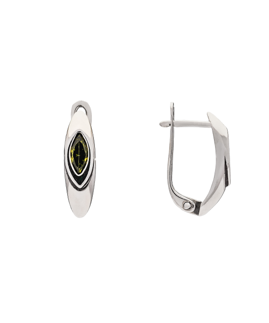 Sterling silver earrings with zirconium