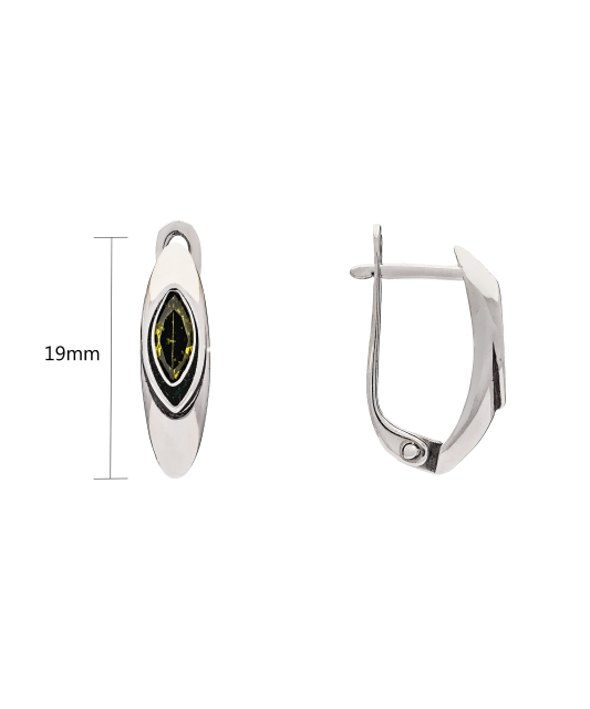 Sterling silver earrings with zirconium