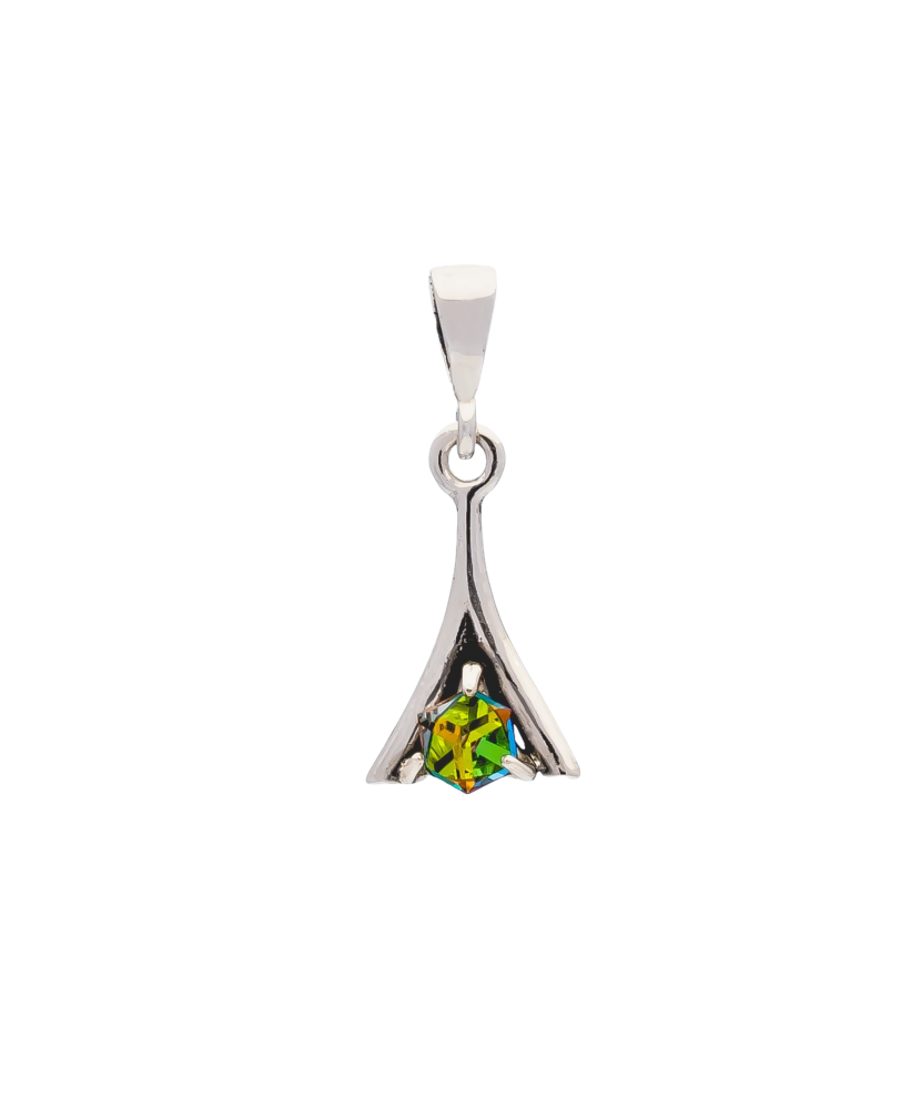 Sterling silver pendant with crystal