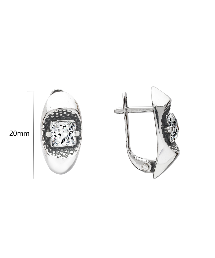 Sidabriniai auskarai su cirkoniu  - Goldinga