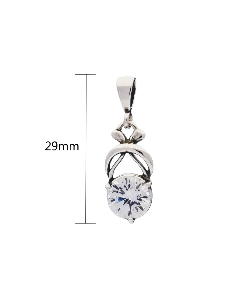 Sterling silver pendant with zirconium
