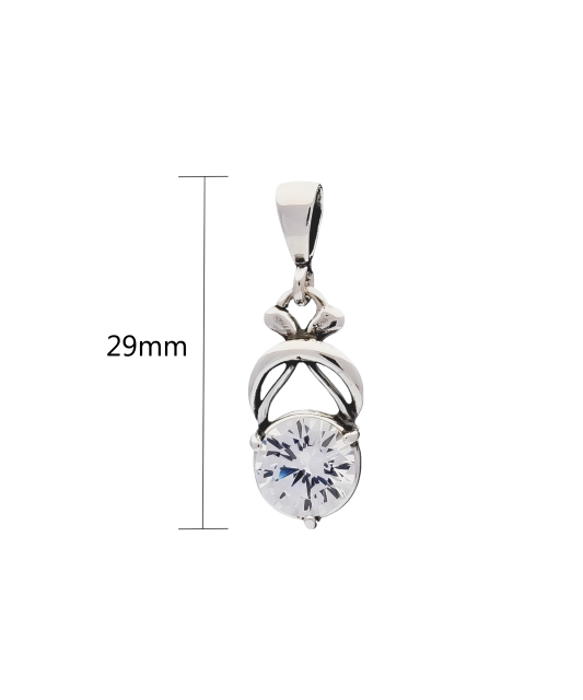 Sterling silver pendant with zirconium