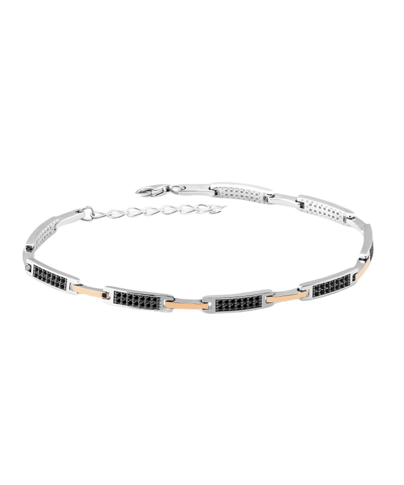 Gold plated sterling Silver bracelet with zircons