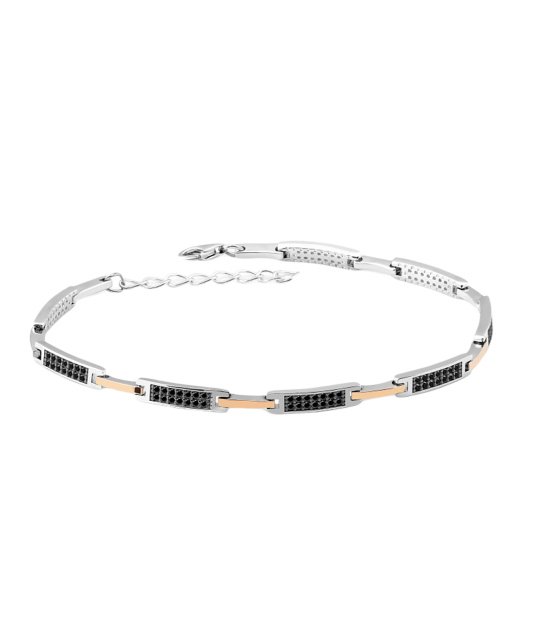 Gold plated sterling Silver bracelet with zircons