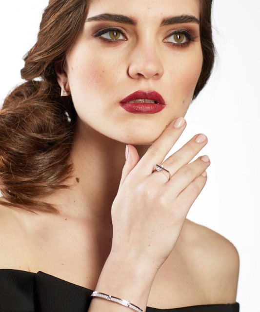 Sterling silver earrings gold plated with zircons