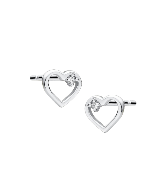 White gold earrings with diamonds