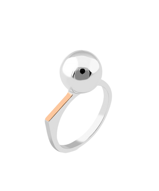 Gold plated silver ring