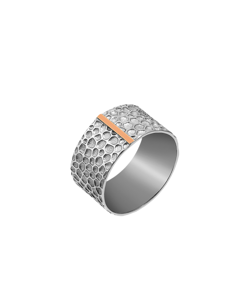 Gold plated silver ring