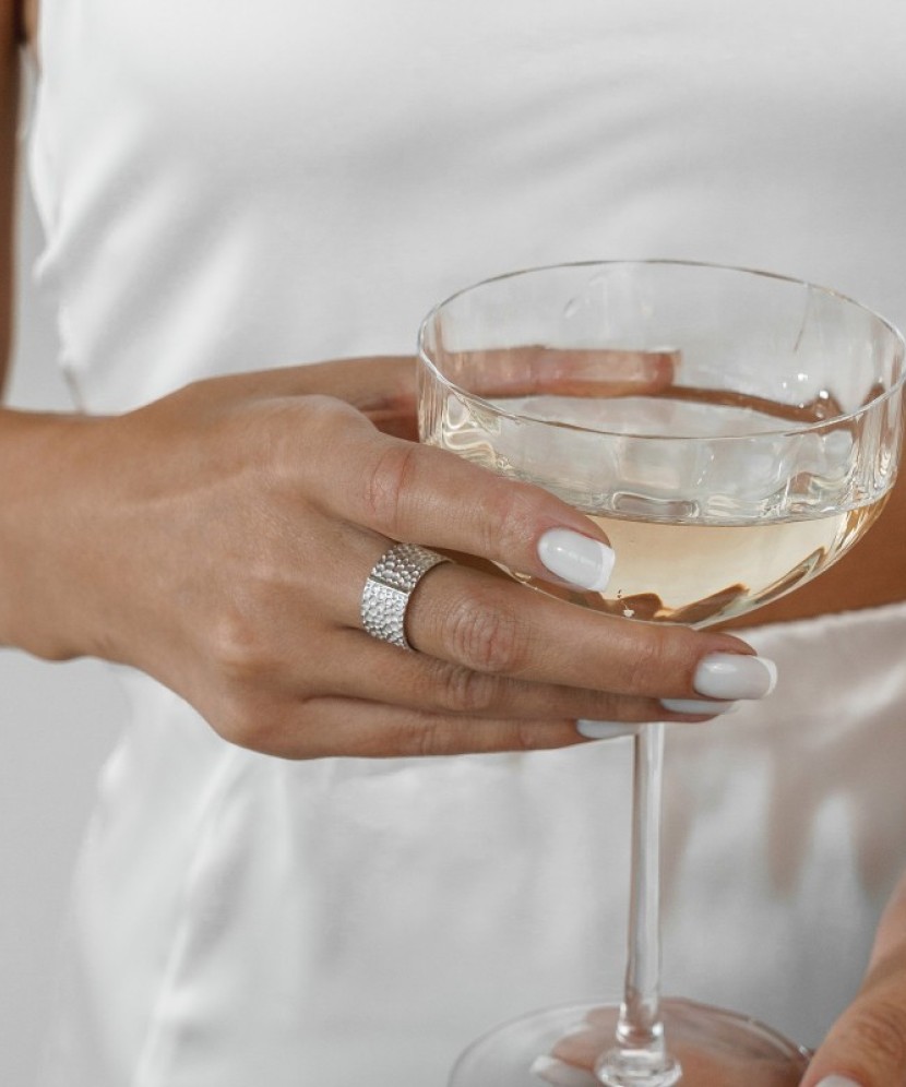 Gold plated silver ring