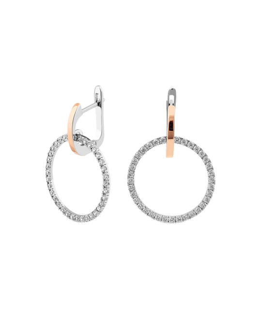 Sterling silver earrings gold plated with zircons