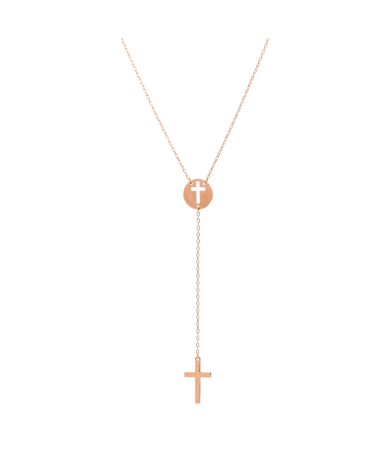 Gold chain with pendant "Cross"