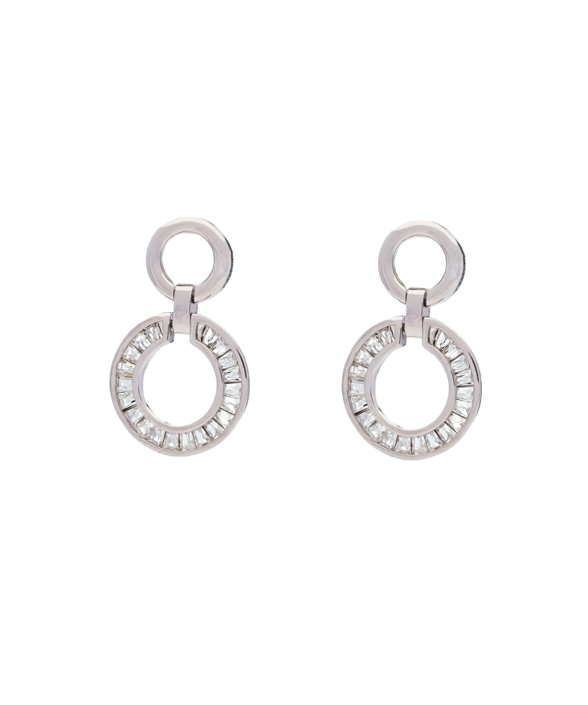 Sterling silver earrings with zircons