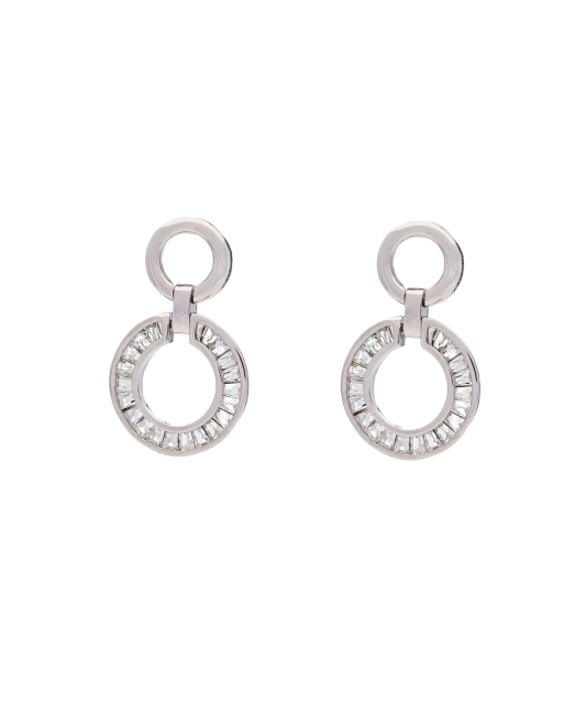 Sterling silver earrings with zircons