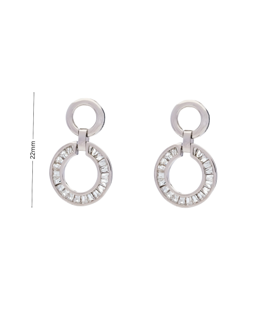 Sterling silver earrings with zircons