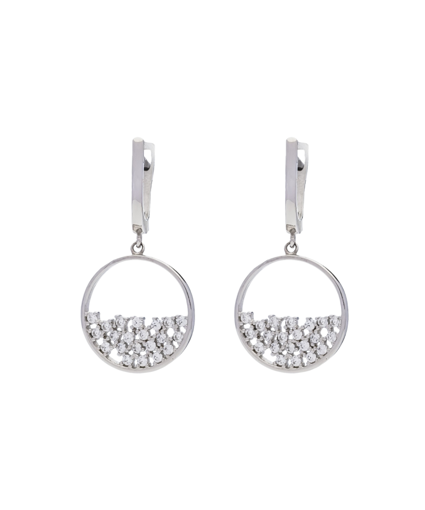 Sterling silver earrings with zircons