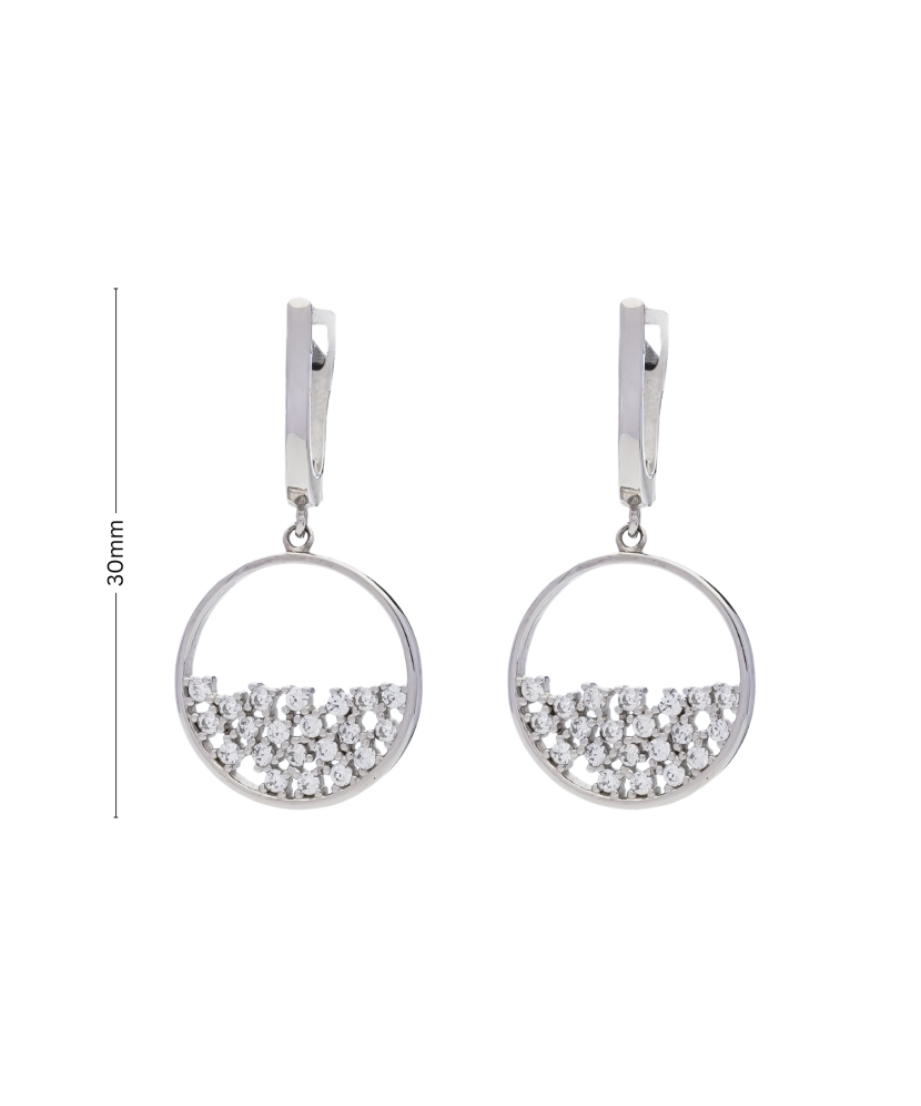 Sterling silver earrings with zircons
