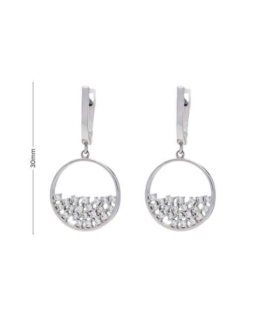 Sterling silver earrings with zircons