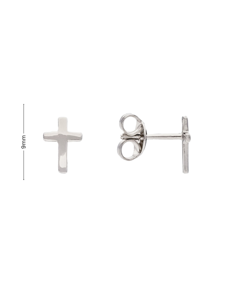 Sterling silver earrings "cross"
