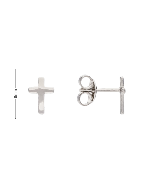 Sterling silver earrings "cross"