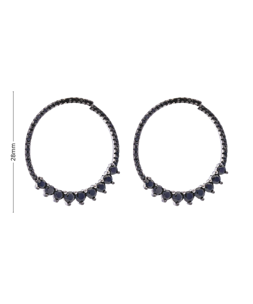 Sterling silver earrings with zircons