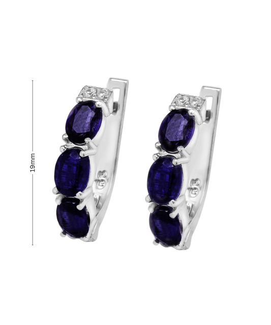 Sterling silver earrings with jolits and zircons