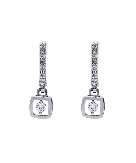 Sterling silver earrings with zircons
