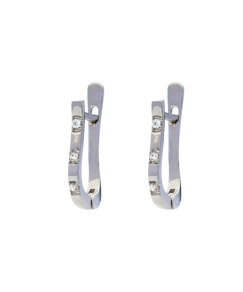 Sterling silver earrings with zircons