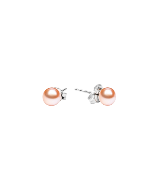 Sterling silver earrings with pearls 6mm