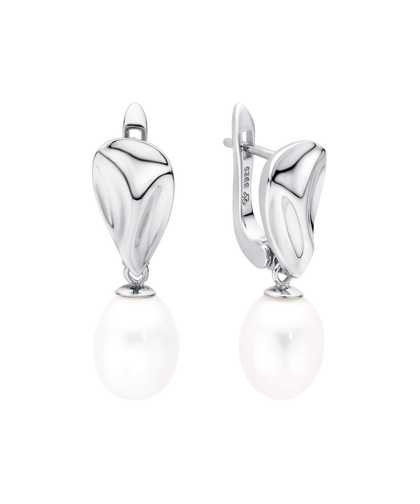 Sidabriniai auskarai su perlais  - Goldinga