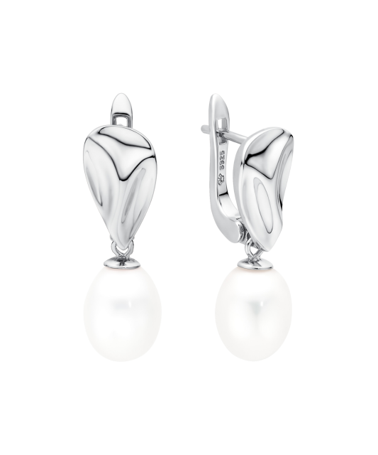 Sterling silver earrings with pearls