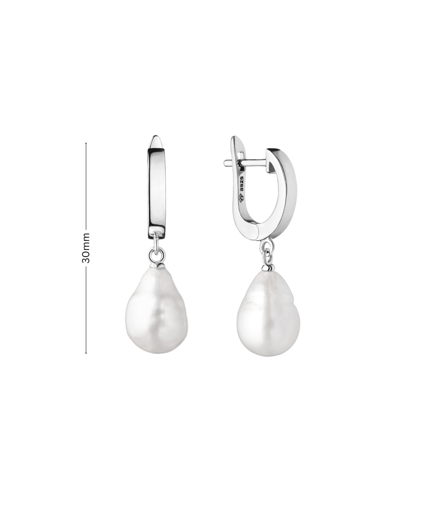 Sterling silver earrings with pearls