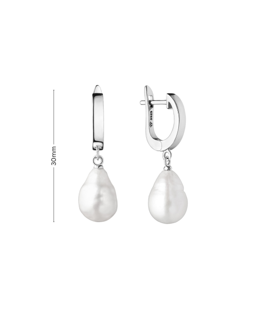 Sterling silver earrings with pearls