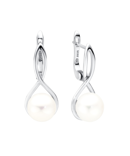 Sterling silver earrings with pearls