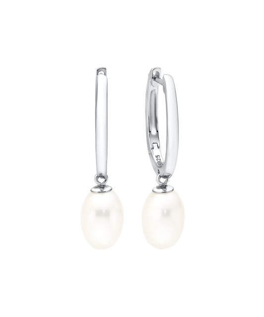 Sterling silver earrings with pearls