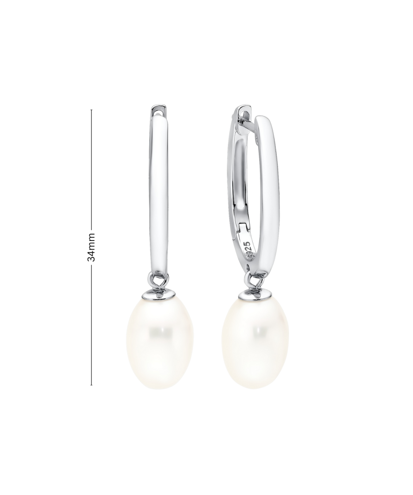 Sidabriniai auskarai su perlais  - Goldinga