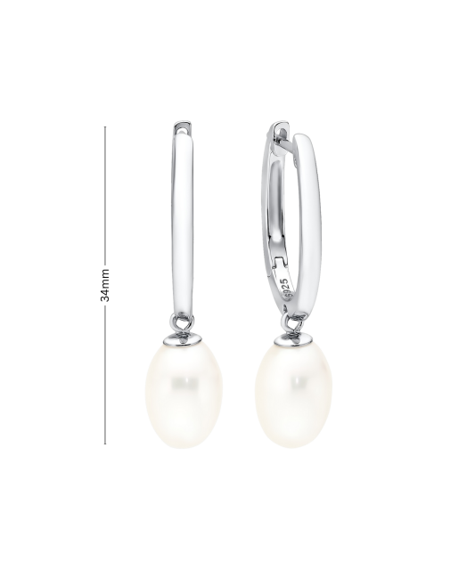 Sterling silver earrings with pearls