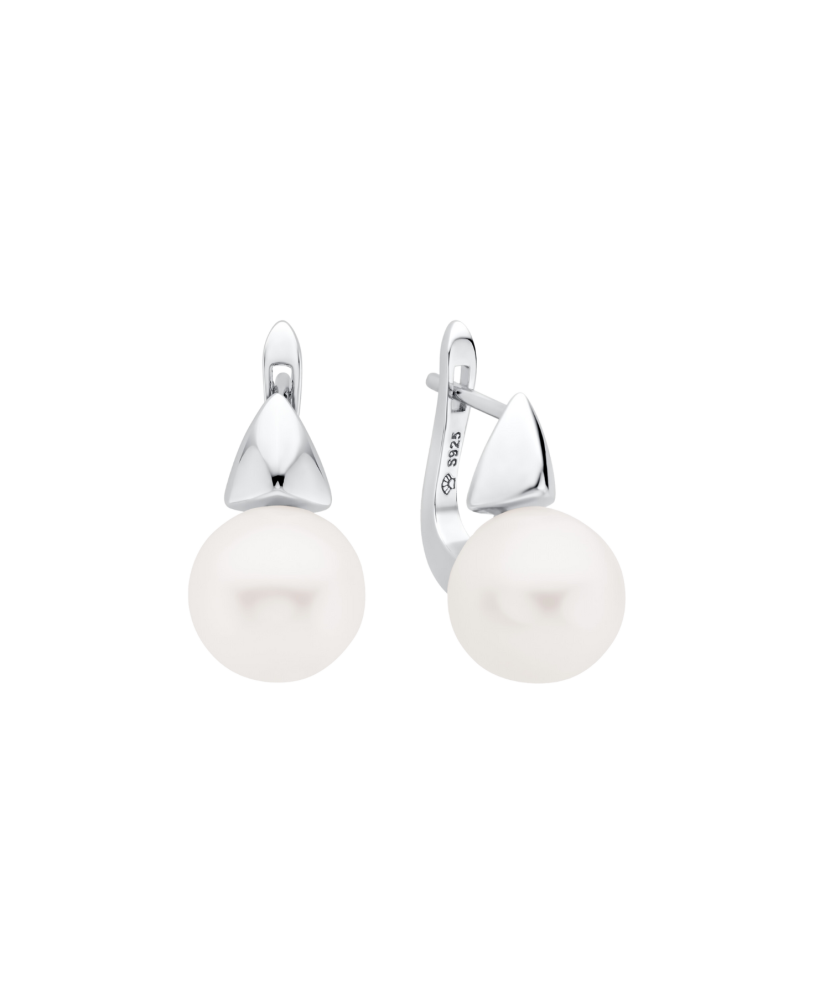 Sterling silver earrings with pearls