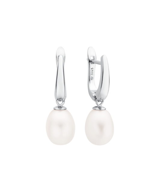 Sterling silver earrings with pearls
