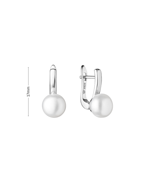 Sterling silver earrings with pearls