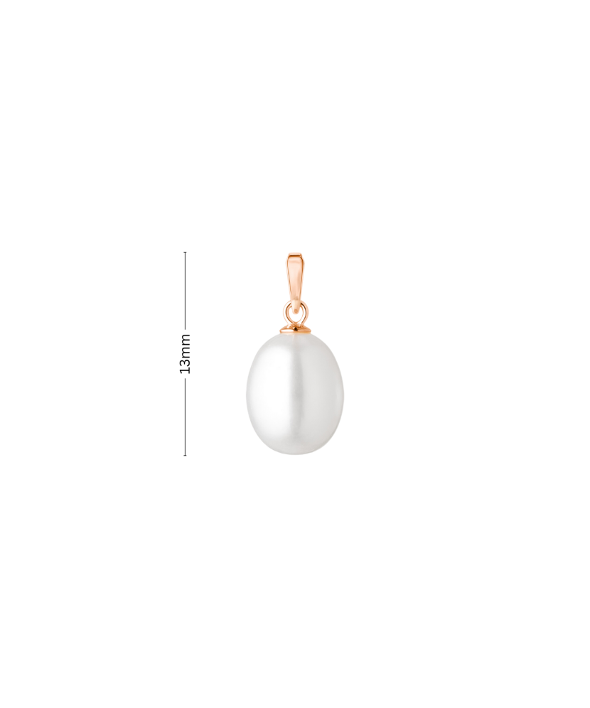 Gilded sterling silver pendant with pearl