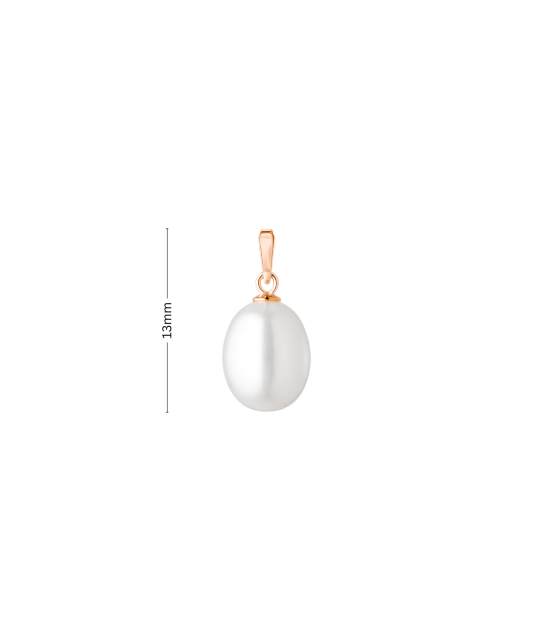 Gilded sterling silver pendant with pearl