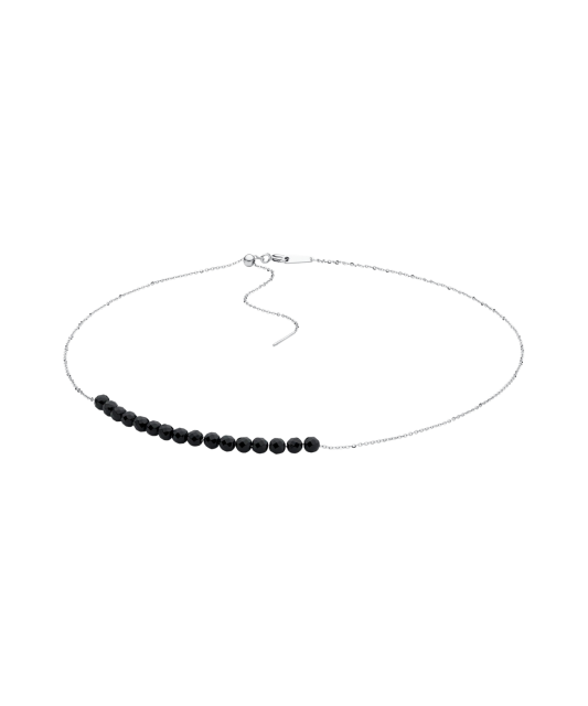 Sterling silver chain with onyx