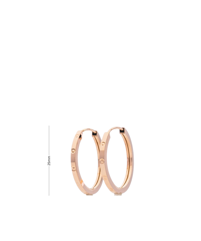 Gold hoop earrings 25mm