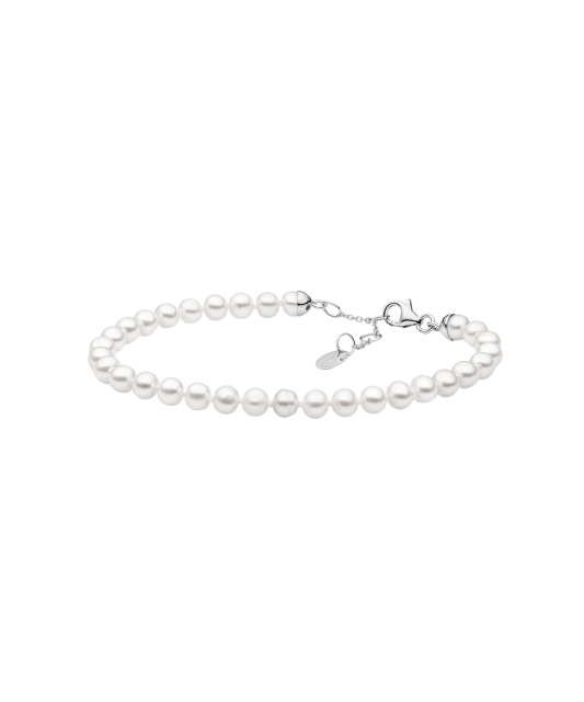 Pearl bracelet with silver